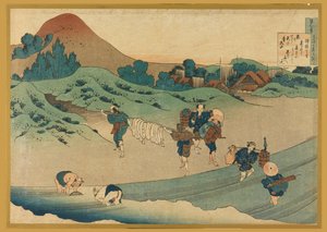 Jito Tenno (Workers Dyeing Cloth), from The Hundred Poems Explained by the Nurse