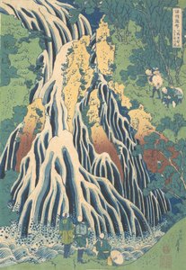 Kirifuri Waterfall at Kurokami Mountain in Shimotsuke, ca. 1832