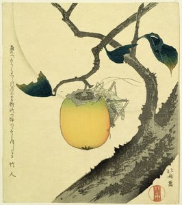 Moon, Persimmon and Grasshopper, 1807