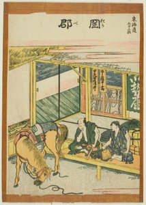 Okabe, from the series "Fifty-three Stations of the Tokaido" by Katsushika Hokusai