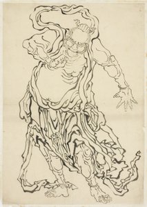 One of the Nio (A Guardian) by Katsushika Hokusai