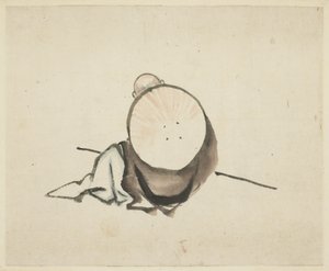 Pilgrim Resting by Katsushika Hokusai