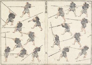 Practice of Long-handled Sword, 1817 by Katsushika Hokusai