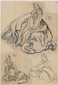 Preparatory Sketch for The Courtesan Eguchi as the Bodhisattva Fugen