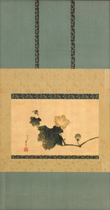 Pumpkin and Vine and Horse Fly, Edo Period