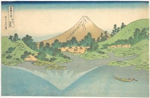 Reflection in Lake at Misaka in Kai Province, from the Series Thirty-six Views of Mount Fuji by Katsushika Hokusai