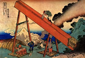 36 Views of Mount Fuji: View of Mount Fuji from the Mountains of Totomi by Katsushika Hokusai