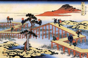 Series of Remarkable Views of Bridges from Different Provinces: The Yatsuhashi Bridge in Mikawa Province, Japan by Katsushika Hokusai