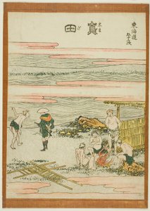 Shimada, from the series Fifty-three Stations of the Tokaido by Katsushika Hokusai