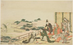 Six Immortal Poets Preparing for the Tanabata Festival by Katsushika Hokusai