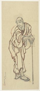Sketch for a Woodblock Print by Katsushika Hokusai
