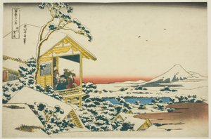 Snowy Morning from Koishikawa, from the series "Thirty-six Views of Mount Fuji"