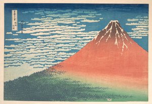 South Wind, Clear Sky, also known as Red Fuji, from the series Thirty-six Views of Mount Fuji