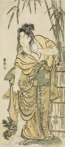The Actor Ichikawa Komazo as a Woman with Dishevelled Hair by Katsushika Hokusai