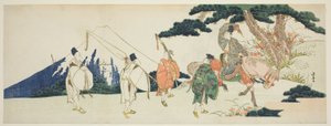 The Eastern Journey of the Celebrated Poet Ariwara no Narihira by Katsushika Hokusai