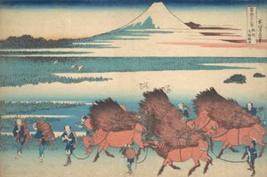 The New Fields at Ono in Suruga Province, ca. 1830-32 by Katsushika Hokusai