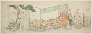 The Peony Show by Katsushika Hokusai