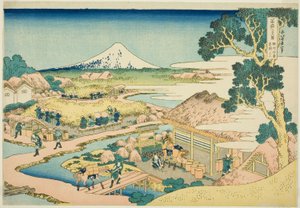 The Tea Plantation of Katakura in Suruga Province, from the series 