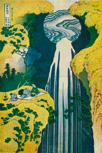 The waterfall of Amida behind the Kiso Road, c. 1832