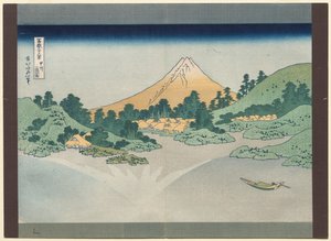 Thirty-Six Views of Mt. Fuji: The Surface of Lake Misaka in Kai Province by Katsushika Hokusai