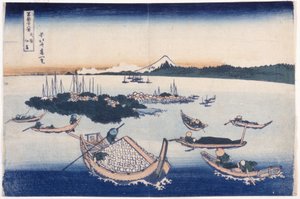 Tsukuda Island In Musashi Province by Katsushika Hokusai