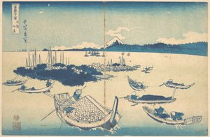 Tsukudajima in Musashi Province, from the series Thirty-six Views of Mount Fuji by Katsushika Hokusai