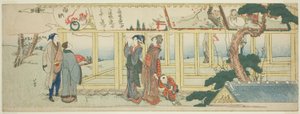 Viewing Votive Paintings by Katsushika Hokusai