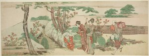 Women and Children Out for a Picnic by Katsushika Hokusai