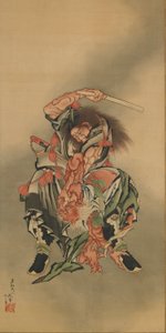 Zhong Kui Killing a Demon by Katsushika Hokusai