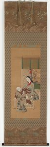 A Girl Sitting on a Verandah, Edo Period, 18th Century by Kawamata Tsuneyuki