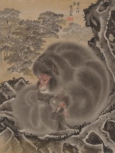 Monkeys by Kawanabe Kyosai