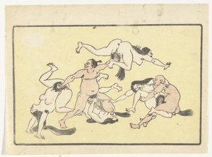 Orgy by Kawanabe Kyosai