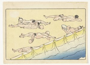 Resting Men by Kawanabe Kyosai