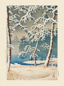 Senzoku Pond (1928) by Kawase Hasui