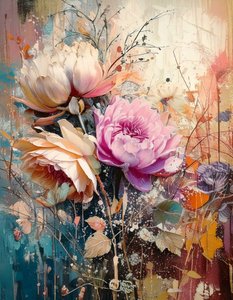 Painted Floral Abstraction
