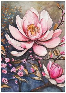 Pink Magnolia Bloom