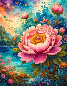 Vibrant Peony Dream by Kay Shanley