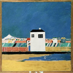 Landscape with a White House by Kazimir Severinovich Malevich