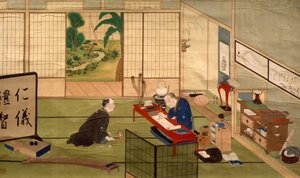 Study of Calligrapher, Japan, Japanese Civilisation, Beginning 19th Century by Keiga Kawahara