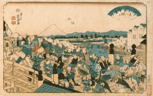 Clearing Weather on Nihonbashi Bridge by Keisai Eisen
