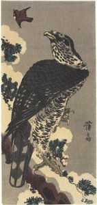 Eagle and Sparrow by Keisai Eisen