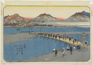 Ferry Port at the Kanna River near Honjo Station by Keisai Eisen