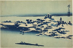 Snow on the Sumida River by Keisai Eisen