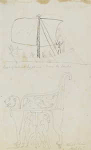 Boat of Ancient Egyptians from the Tombs/King