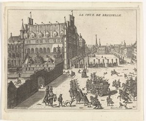 View of the Court of Brussels, 1673 by Kemnitz