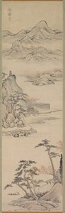 Landscape with Boaters, late 18th-early 19th century by Kenkado Kimura