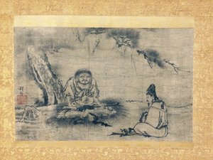 Zen Encounter Niaoke Daolin and Bai Juyi, 16th century by Kenkō Shōkei