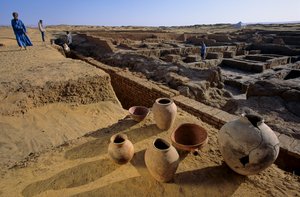 Ancient settlement, French Mission, Egypt