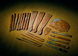 Egypt; Archaeology; Old Kingdom; Saqqara, Tomb of Qar, Qar, Physician, copper, tools