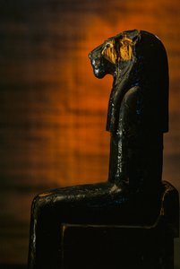 Leonine Goddess statue, Amenhotep II; Leonine Goddess; KV 35; Wood by Kenneth Garrett